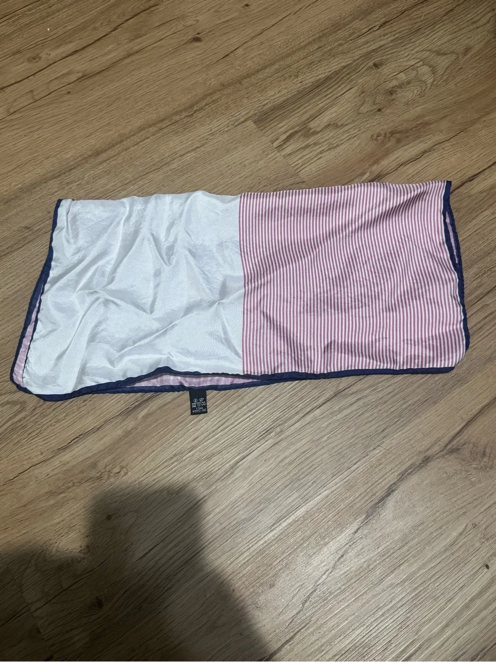 100% silk pocket square  made in italy with pink and white checkered,